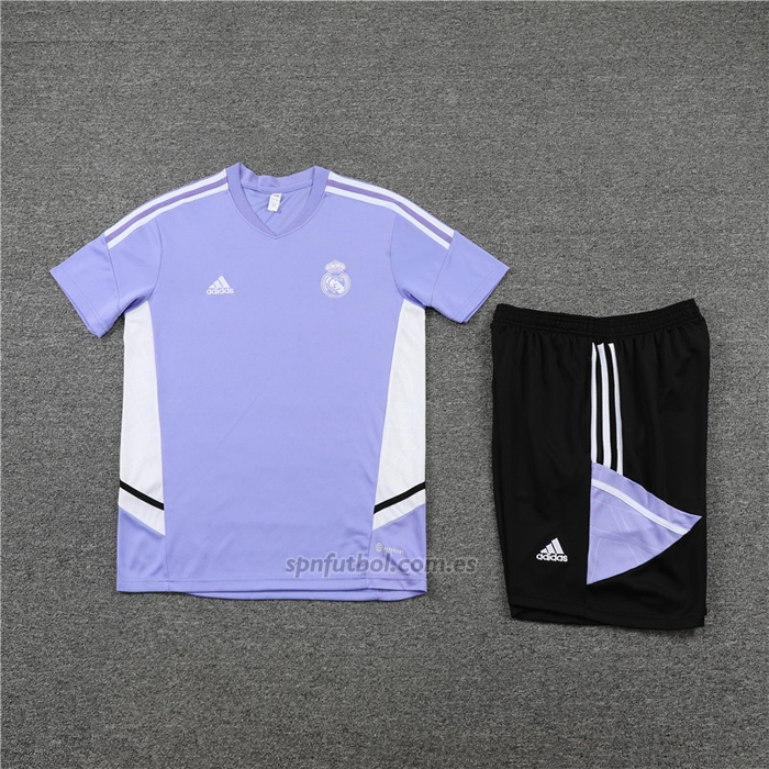 Chandal del Real Madrid Manga Corta 2022-2023 Purpura - Pantalon Corto